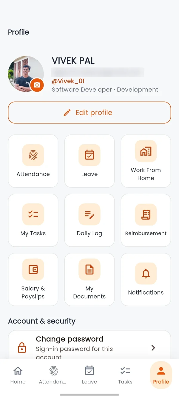 Profile and self-service