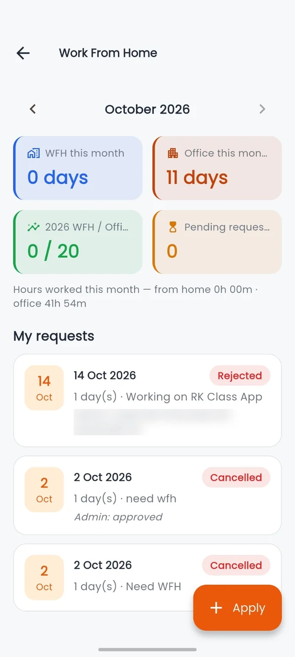 Work from home