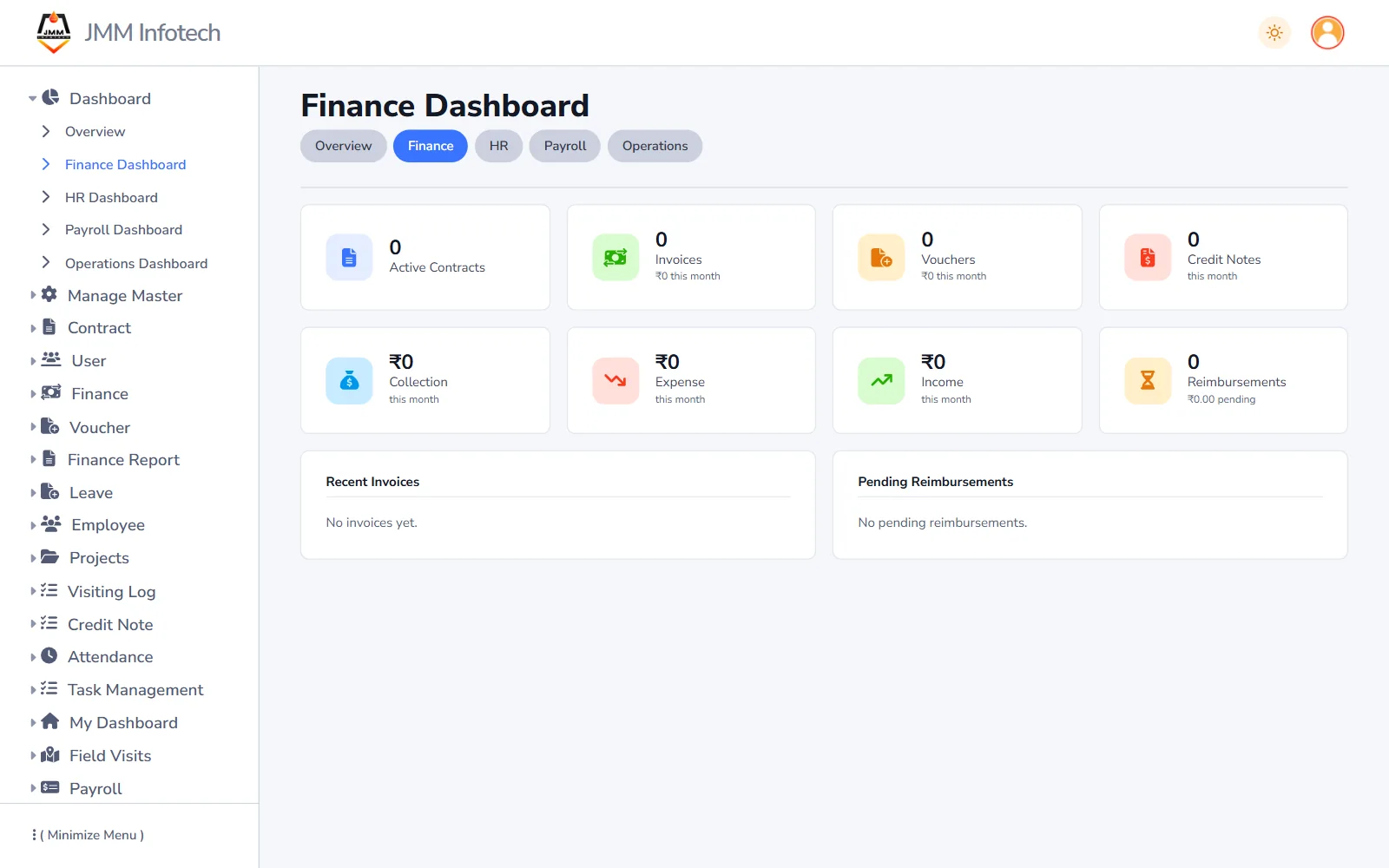Finance dashboard