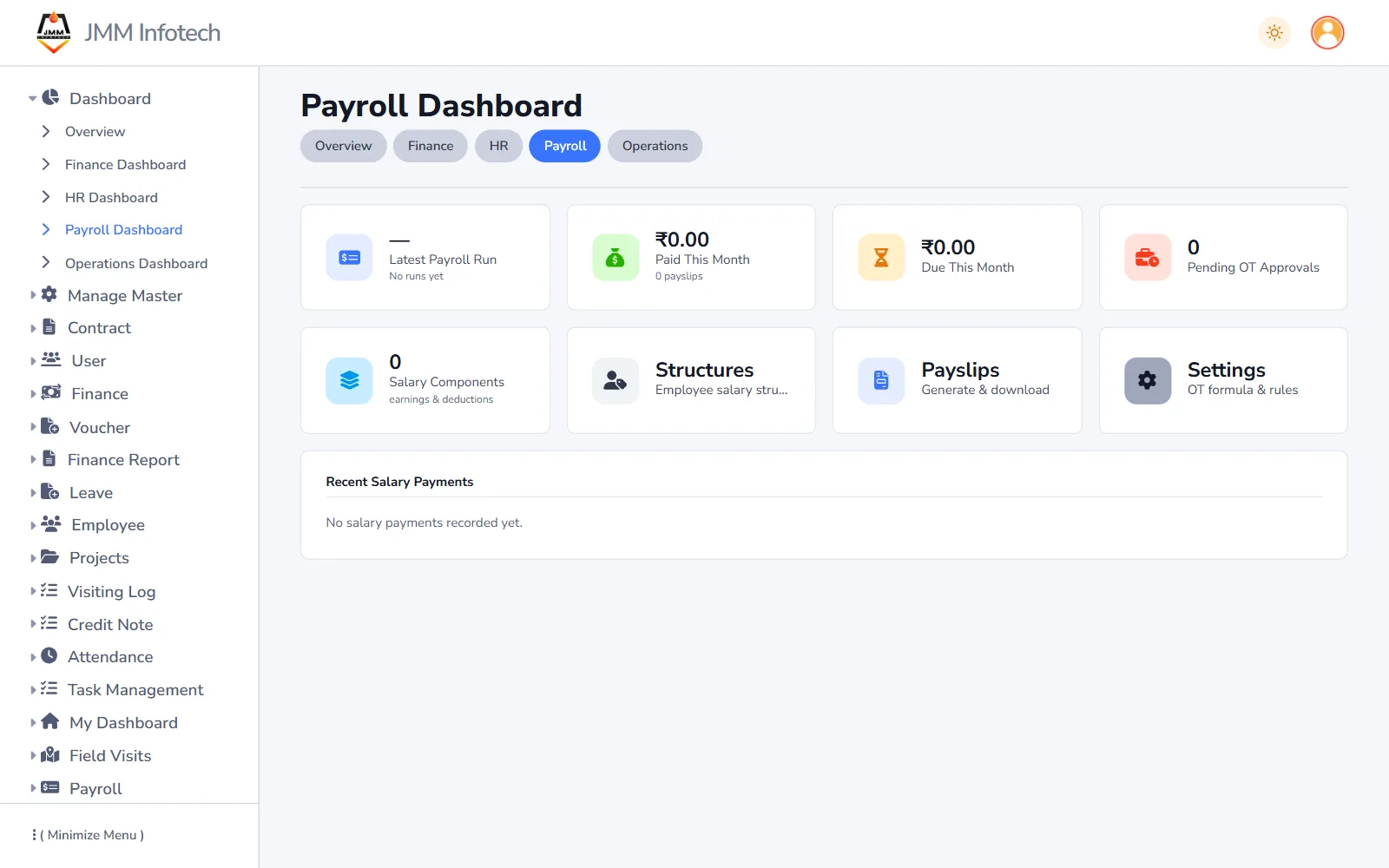 Payroll dashboard